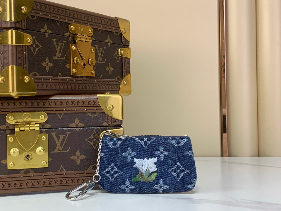 Louis Vuitton Monogram Denim Key Pouch