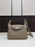Hermès Lindy 26 Étoupe Togo Leather Bag with Palladium Hardware